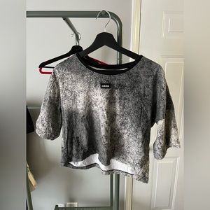 Adidas cropped t shirt size medium